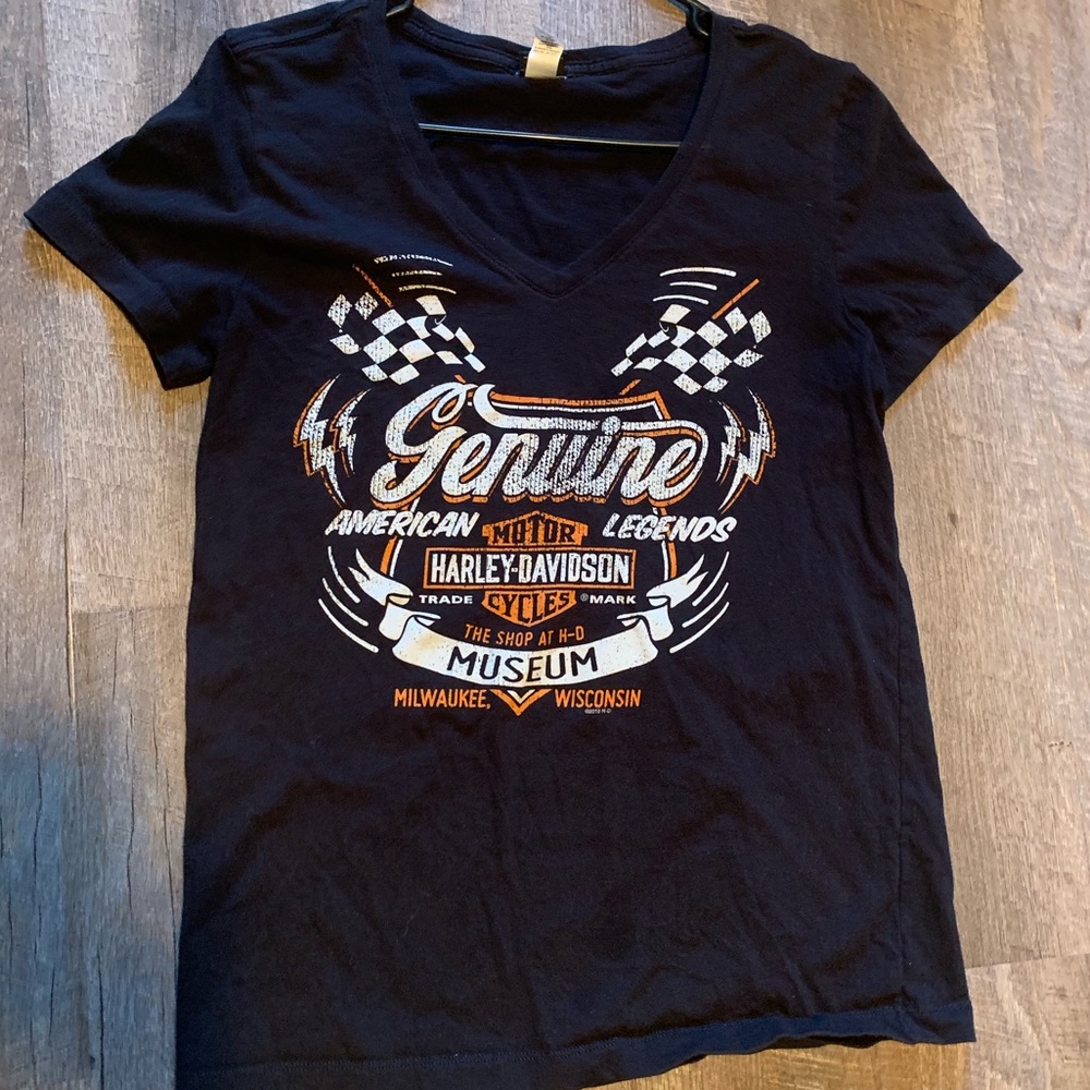 Harley Davidson V Neck Tee